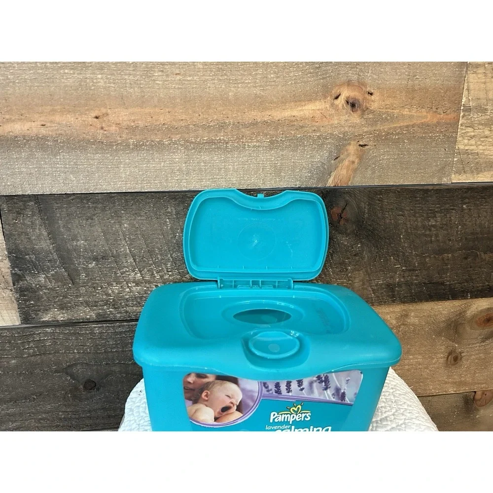Vintage‎ Pampers Baby Wipes Dispenser Empty Pop Up Plastic Container